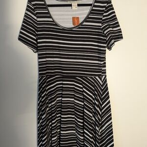American Rag Black and White Striped Dress‎